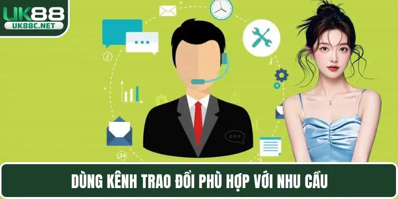Dùng kênh trao đổi phù hợp với nhu cầu