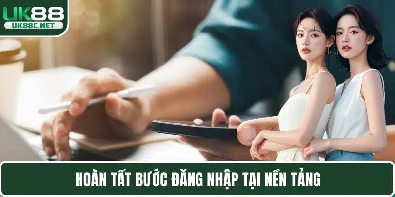 Hoàn tất bước đăng nhập tại nền tảng