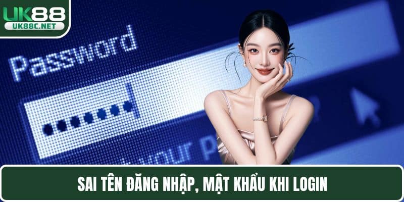 Sai tên đăng nhập, mật khẩu khi login