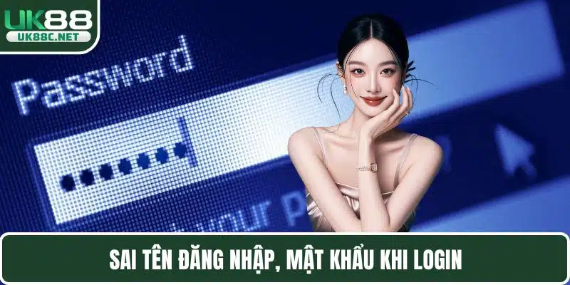 Sai tên đăng nhập, mật khẩu khi login